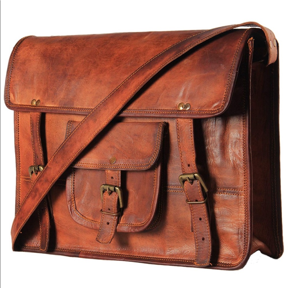 Leather Satchel Briefcase